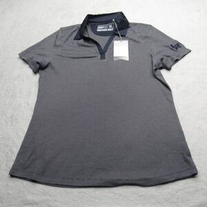 Cutter & Buck Polo Womens Large Gray‎ DryTec Short Sleeve Pima Cotton Blend NEW
